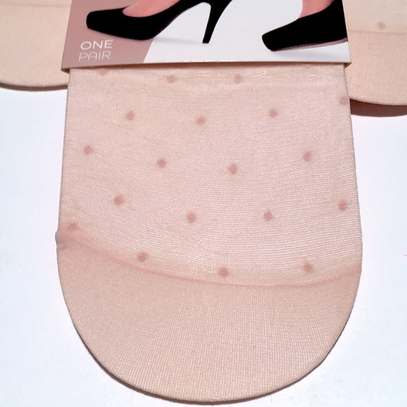 Pretty Polly pink micro polka dot sheer socks NWT - Picture 2 of 3